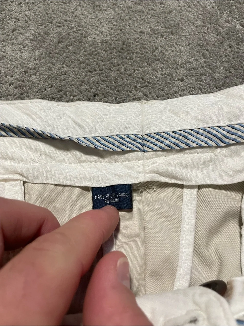 Vintage Polo Ralph Lauren Chino Pants Mens 32x26 Ivory Classic Fit Preppy